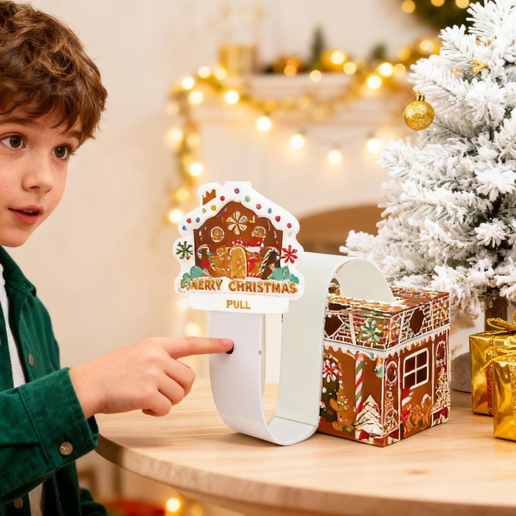 Christmas Money Box For Cash Gingerbread Man Festive Party Favors Money Pull Box For Cash For Family Friends Kids Adults Men
