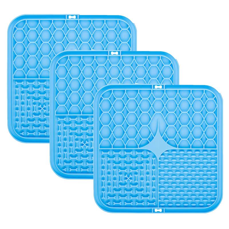 Food grade silicone pet dog and cat anti-choking slow eating tableware tray licking mat licking plate pet yogurt placemat