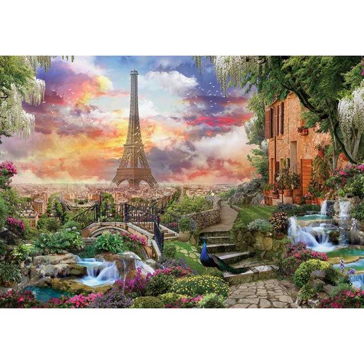 Puzzle de 1000 de piese - Orașul romantic Paris și Turnul Eiffel, popular puzzle coreean