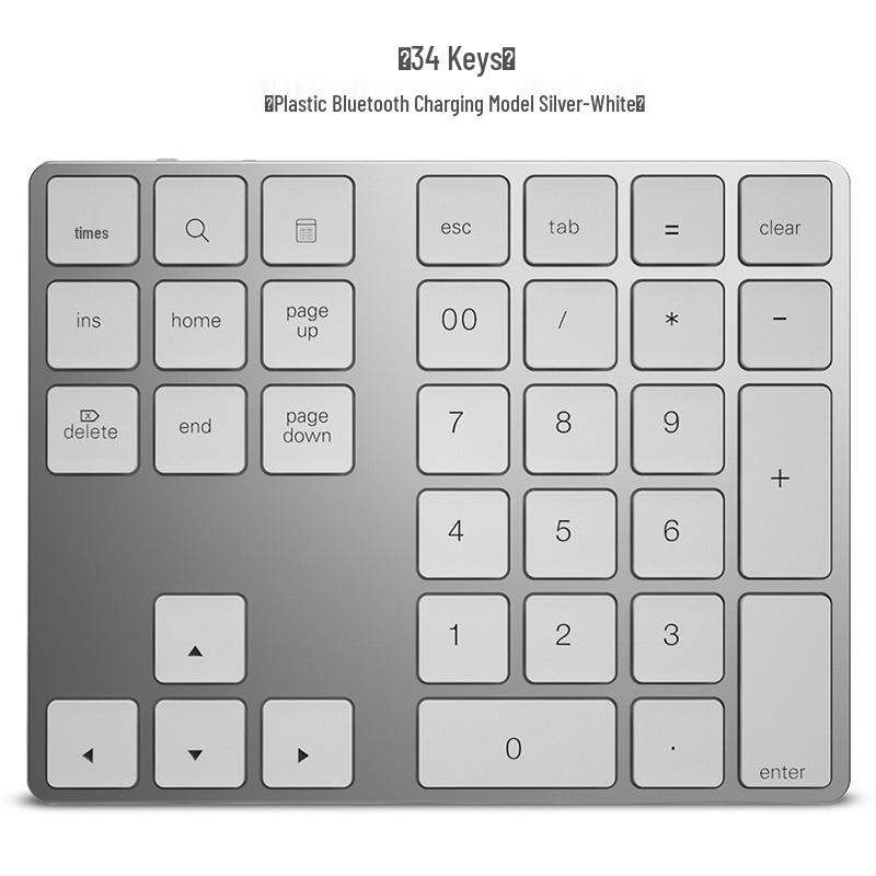 Bluetooth Mini Wireless Keyboard - Silent, Portable, Aluminum Alloy, Compatible with Laptops, iOS, Mac, and External Devices