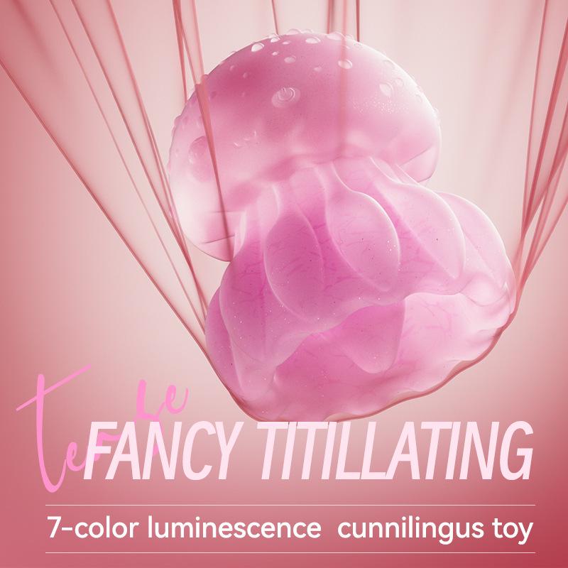 Luminous Jellyfish Tongue Licking Female Vibrator with 10-Mode Vibration