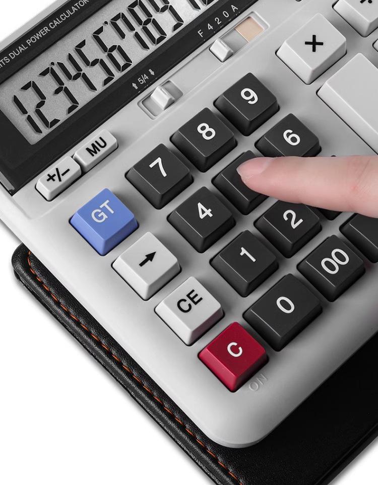 Morning Light Solar-Powered Calculator for Office & Student Use with Voice Feature for Accounting & Finance