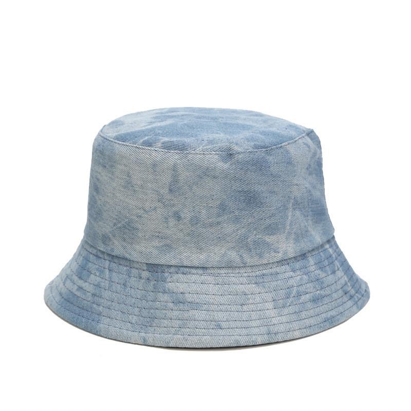 

Traditional Denim Fisherman Hat With Wide Brim Sun Protection For Outdoors светло-синий