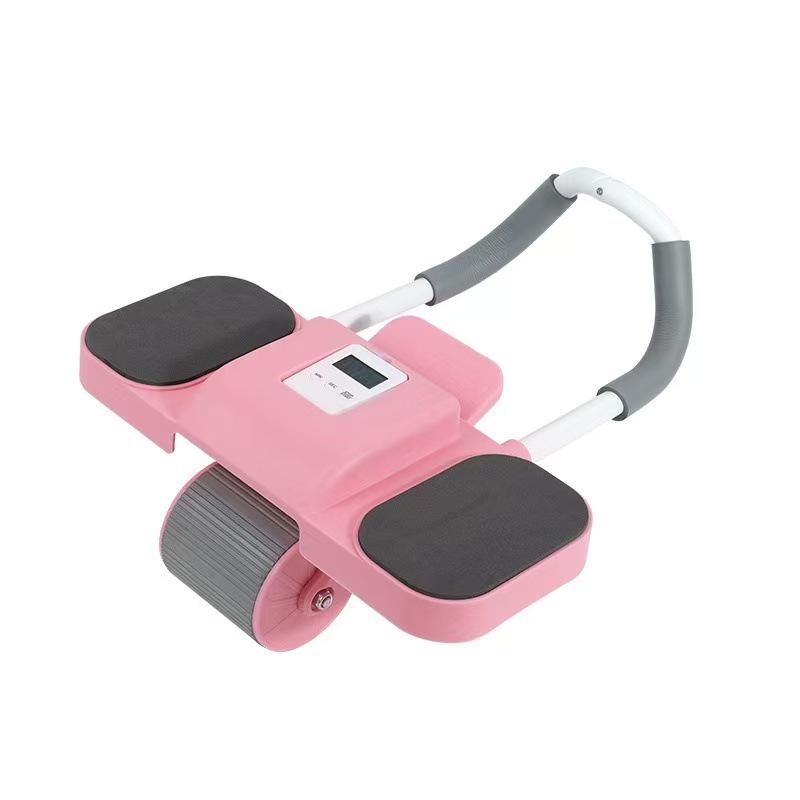 

Automatic Rebound Four-Wheeled Ab Wheel for Home Core Training and Fat Burning рожевий