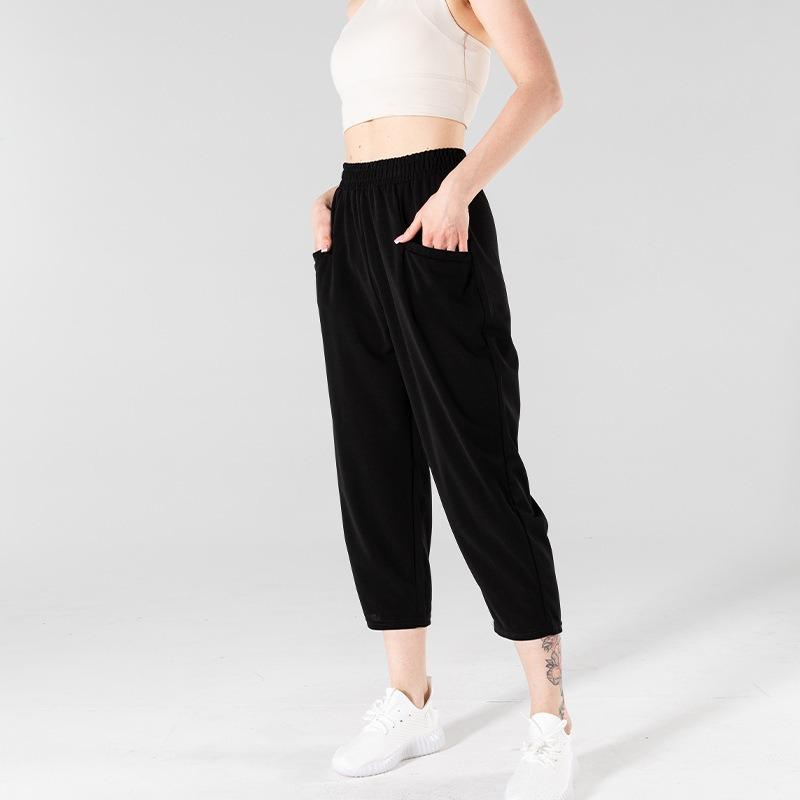 Women S Plus Size Straight Leg Thin 3 4 Length Casual Pants