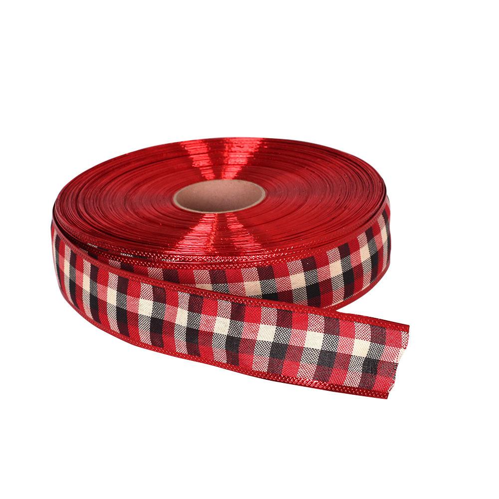 Charming 2m Scottish Plaid Christmas Ribbon Versatile Fabric For Stylish Trees