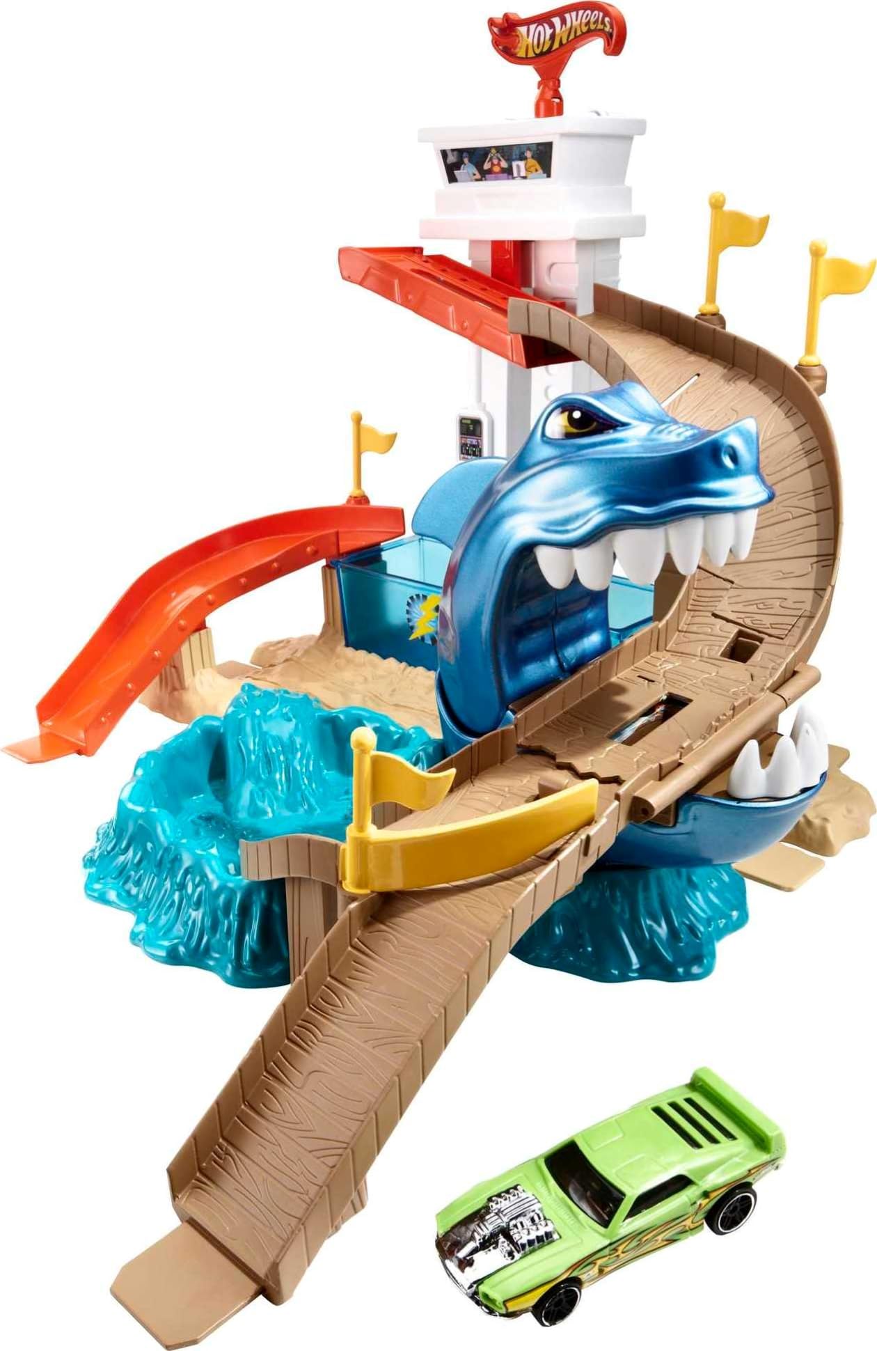 

[Amazon.co.jp Exclusive] Hot Wheels Color Shifters Biting Shark Playset [Includes 1 Mini Car] [Ages 4 and Up] BGK04