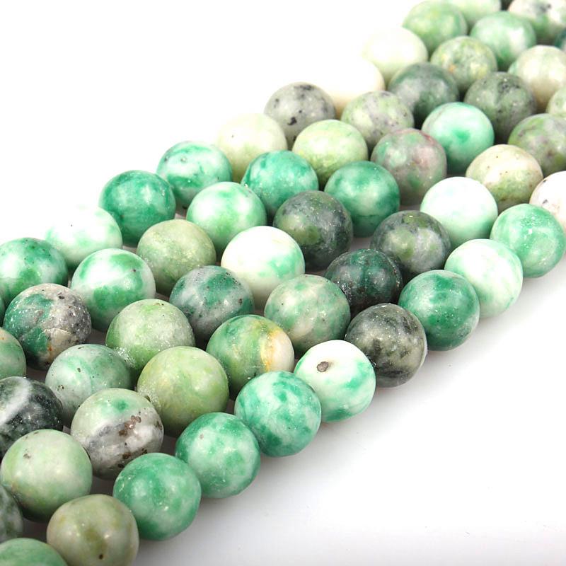 Natural Qinghai Jade Round Beads for DIY Jewelry Making - Handmade Semi-finished Accessories