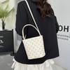 Rhombus embroidery thread small bag women's new summer popular versatile chain messenger bag exquisite bucket bag