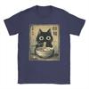 Kawaii Ramen Cat Retro Japanese Noodles Artwork Men T Shirt  Vintage Tee Shirt Short Sleeve O Neck T-Shirt Cotton Gift Idea Tops
