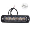 Ultra-Thin LED Car Warning Light: 6-Light, 12-24V, High-Brightness, Always-On Daytime Running & Turn Signal.