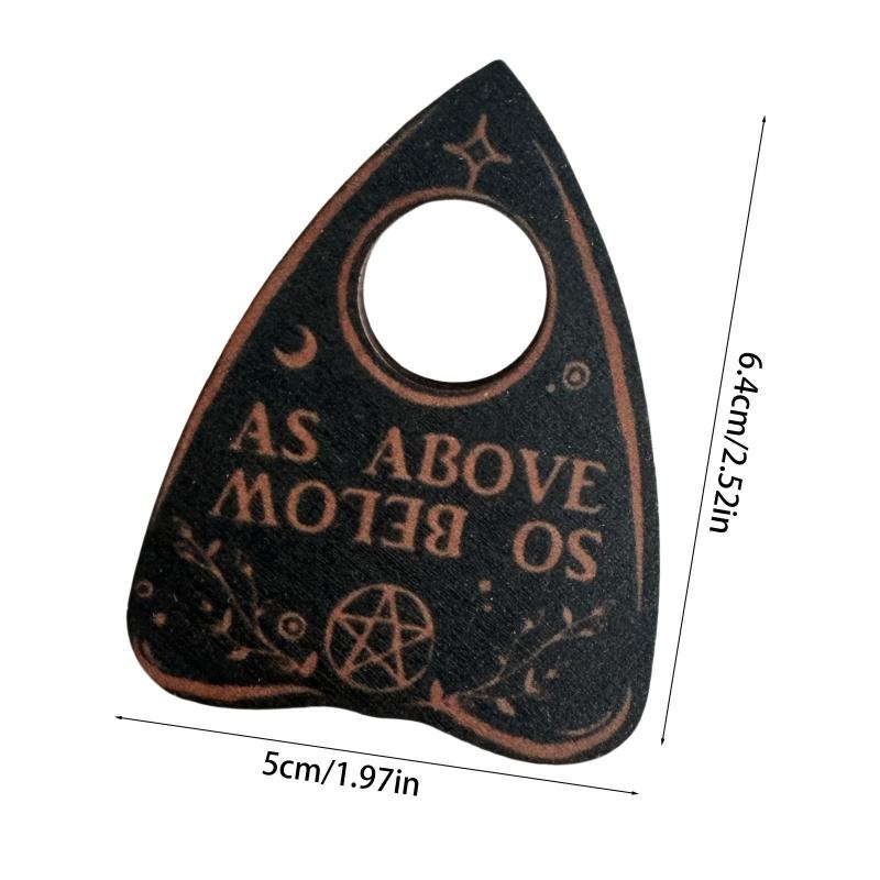 1/3Pcs Retro Mini Ouija Board Wooden Divination Pendulum Board Engraved Magic Board Ornament Metaphysical Wiccan Altar Supplies