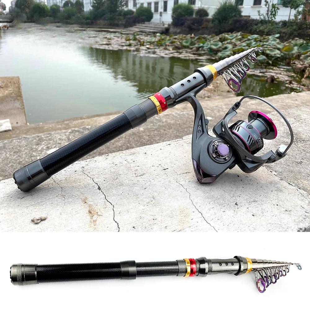 Set Canna da Pesca e Mulinello Canna da Pesca Telescopica Super Rigida 1,8-3,6m Mulinello da Spinning 1000 2000 3000 Canna da Pesca con Mulinello Pesca