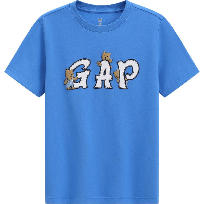 GAP Unisex Kids  Bear Print Logo Short Sleeve T-Shirt 160 cm (14-15Y)