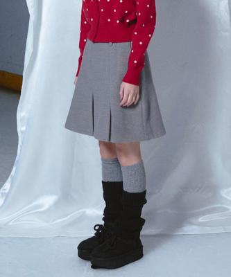 ROGIN N ROSIE Pleats Skirt Gray