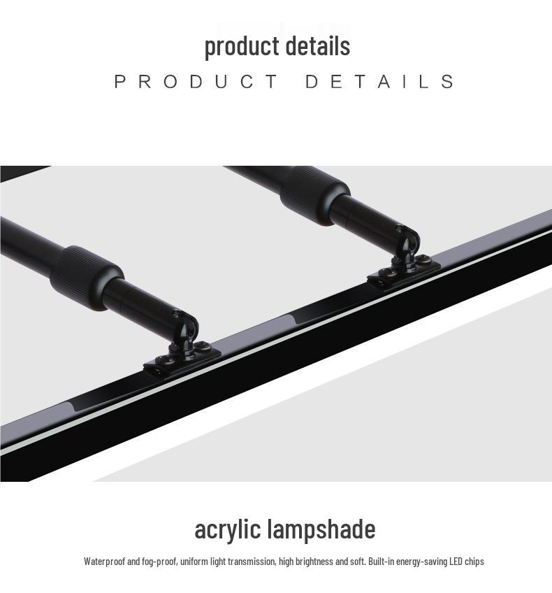 LED Vanity Light: No-Drill, Extendable Mirror Cabinet, Tri-Color, Nordic Minimalist Style.