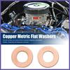 30 Pcs M7 X 14Mm X 1Mm Copper Flat Washer Sealing Gasket Ring For Screw Bolt Nut