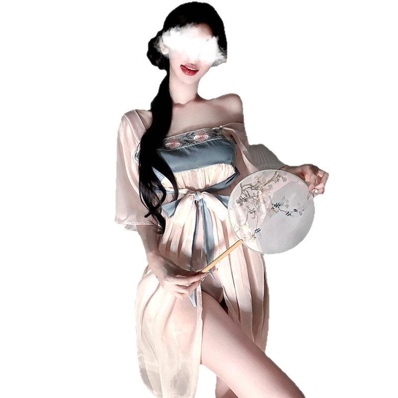 Fun underwear antique gauze skirt set new free court belly pocket sexy style c Hanfu temptation flirting