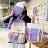 School bag backpack large capacity new middle and high school school bag casual nylon backpack cute girl shoulder make-up bag