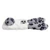 For iPhone 16 Pro Max Case Fluffy Leopard Splicing Bunny Plush TPU Phone Cover