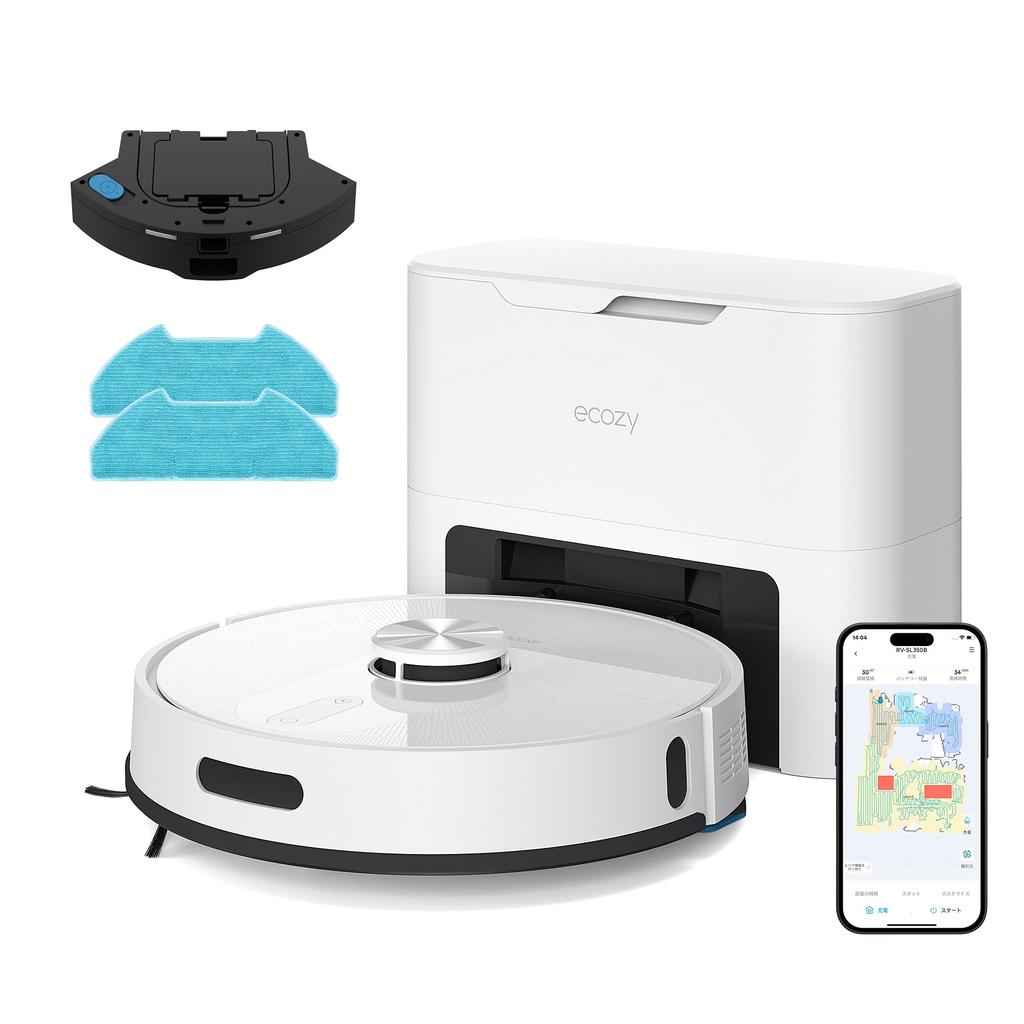 Starker Roboterstaubsauger Nass Automatische Müllreinigung Keine Notwendigkeit, Müll wegzuwerfen für bis zu 130 Wasservolumen Automatisches Hindernis WiFi Kompatibel mit