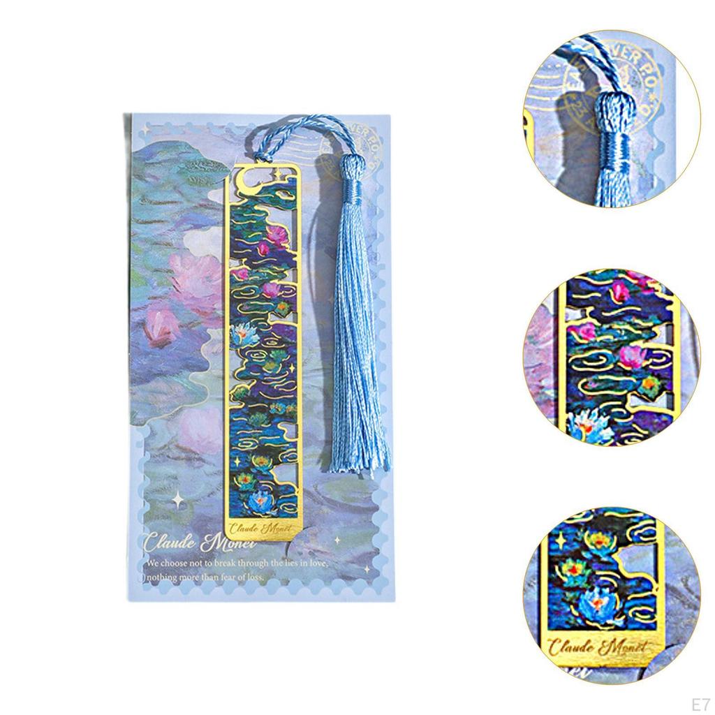 3 Pack Flower Bookmarks, Book Markers with Tassels, Accessories for Men And Women