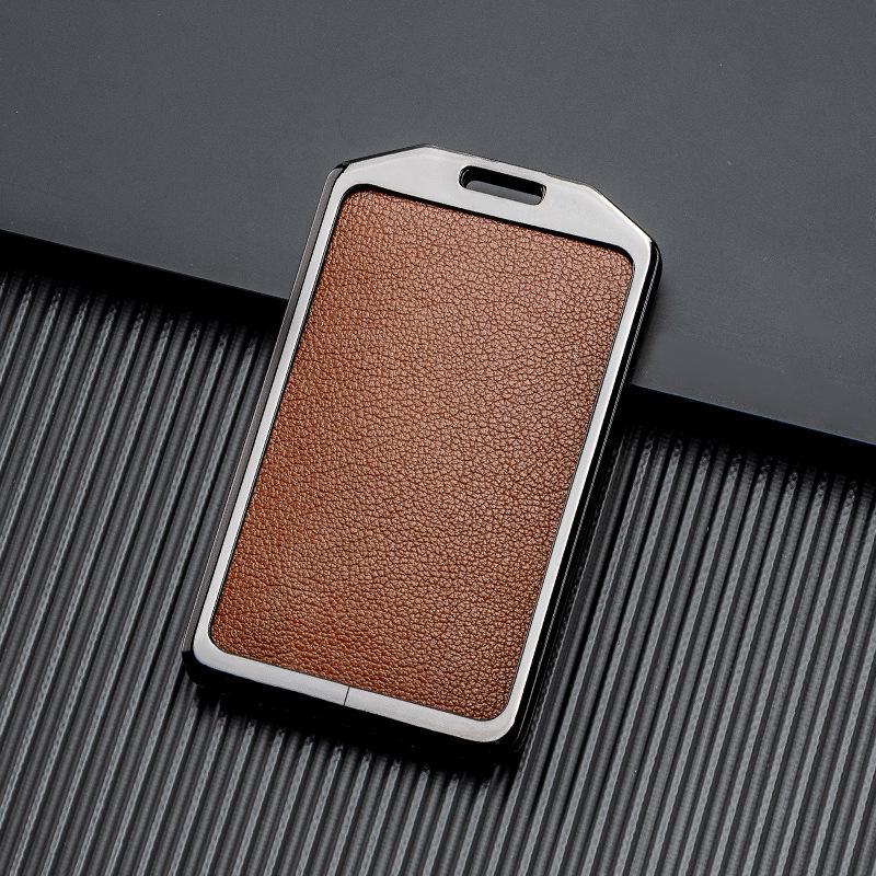 Signal Unobstructed, Suitable for Xiaopeng P7 G9 G3 P5 Metal All-inclusive Double-sided Leather Car Key Protective Case