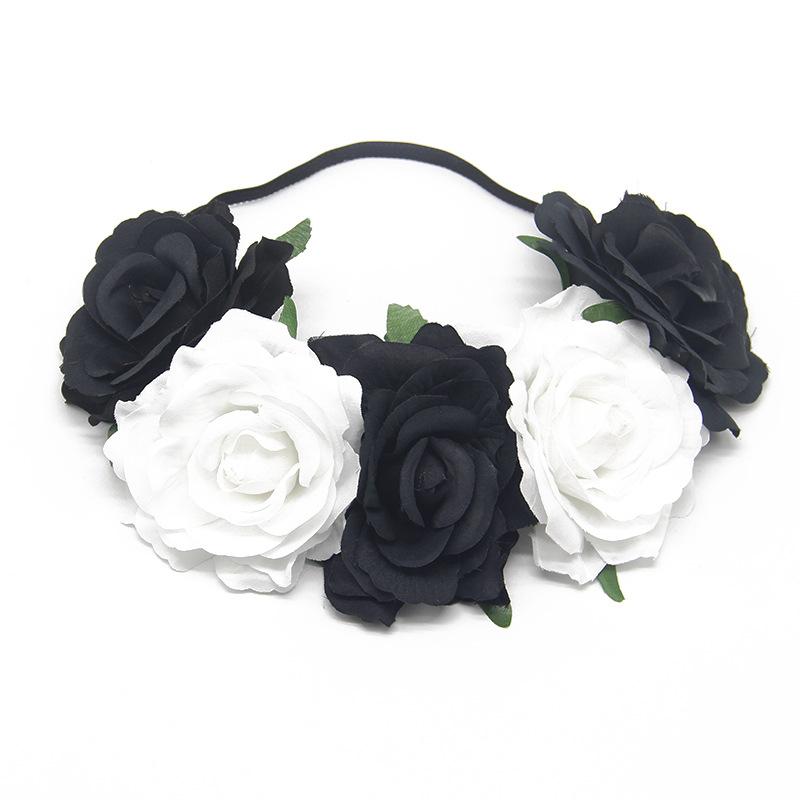 Bridal Holiday Wreath, Simulation Rose Flower Headband, Christmas Mardi Gras Ball Party Head
