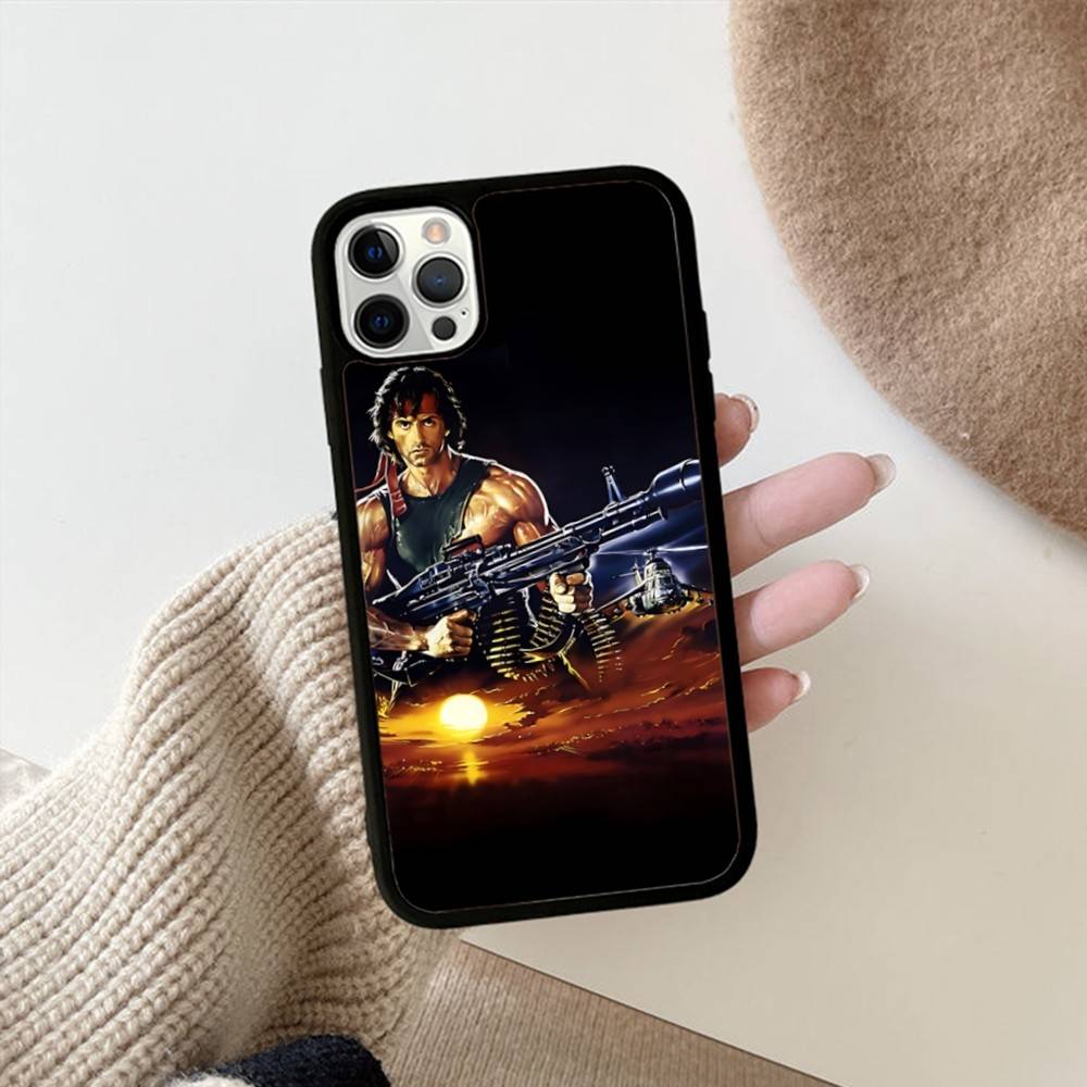 1pc Movie Rambo First Blood Phone Case For IPhone 17 16 15 14 13 Plus 12 11 Pro Max PC+TPU Cases Back Cover