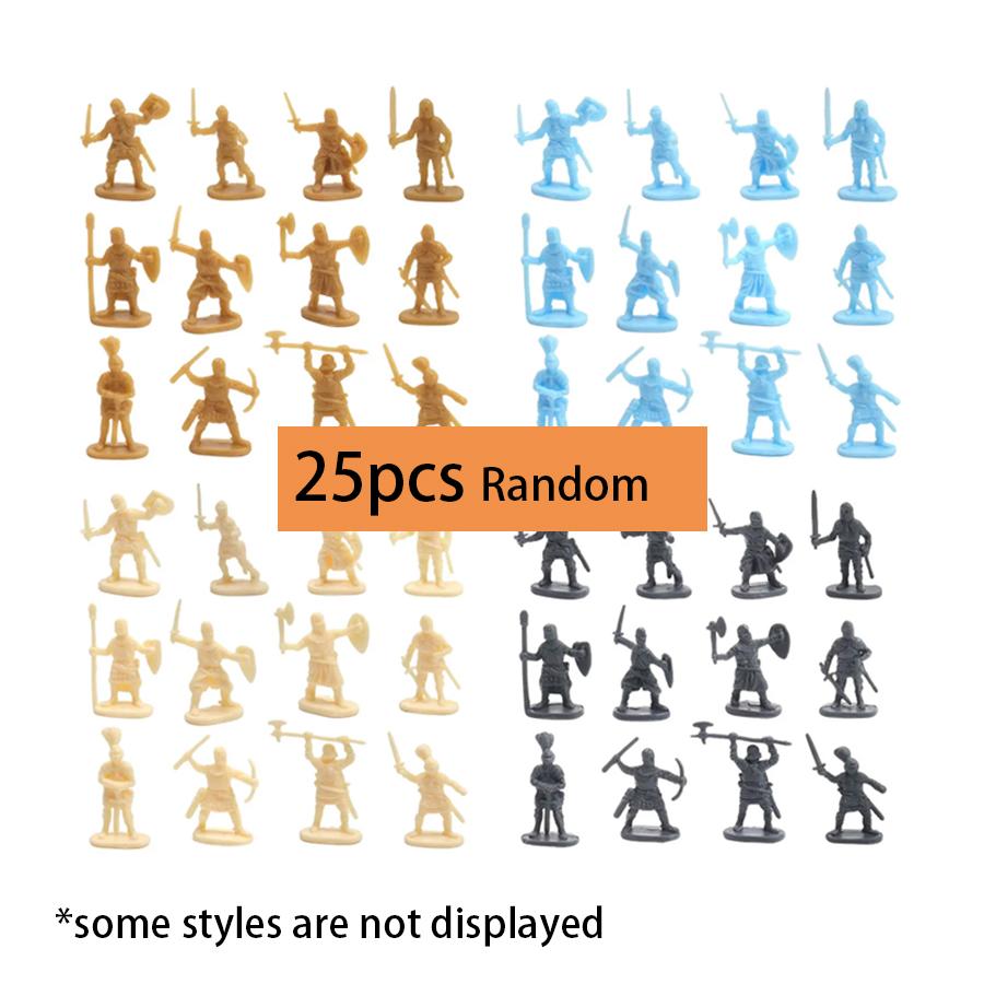 

25/100pcs Mini Medieval Soldier Model for Military Game Simulation War History Lovers Collection Party Supplies XJM