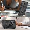 For iPhone 16 Plus Case Compatible with MagSafe Rotating Ring Kickstand PC + TPU Shockproof Phone Cover