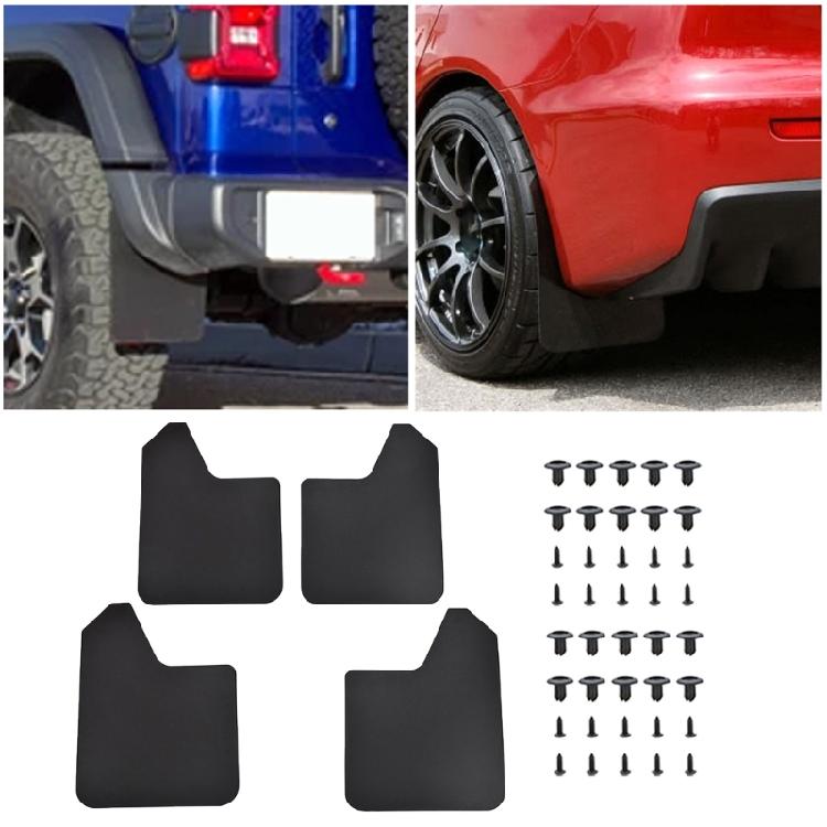 2 Pair Car Mud Guards Designed For Easy DIY Installation And Enhances Durability Protects Against Splashes Against Dirt