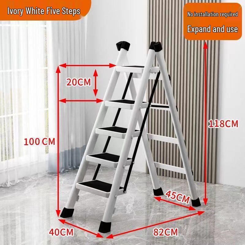 3-Step Telescopic Folding A-Frame Ladder – Lightweight and Multi-Functional Stool