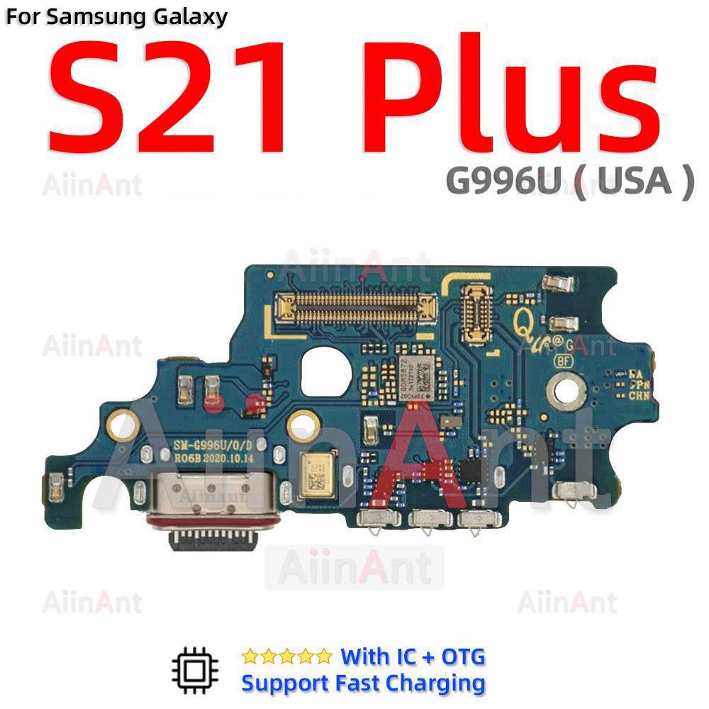 Aiinant USB Charger Board Dock Connector Charging Port Flex Cable For Samsung Galaxy S21 Ultra Plus FE G991B G991N G991U G991W