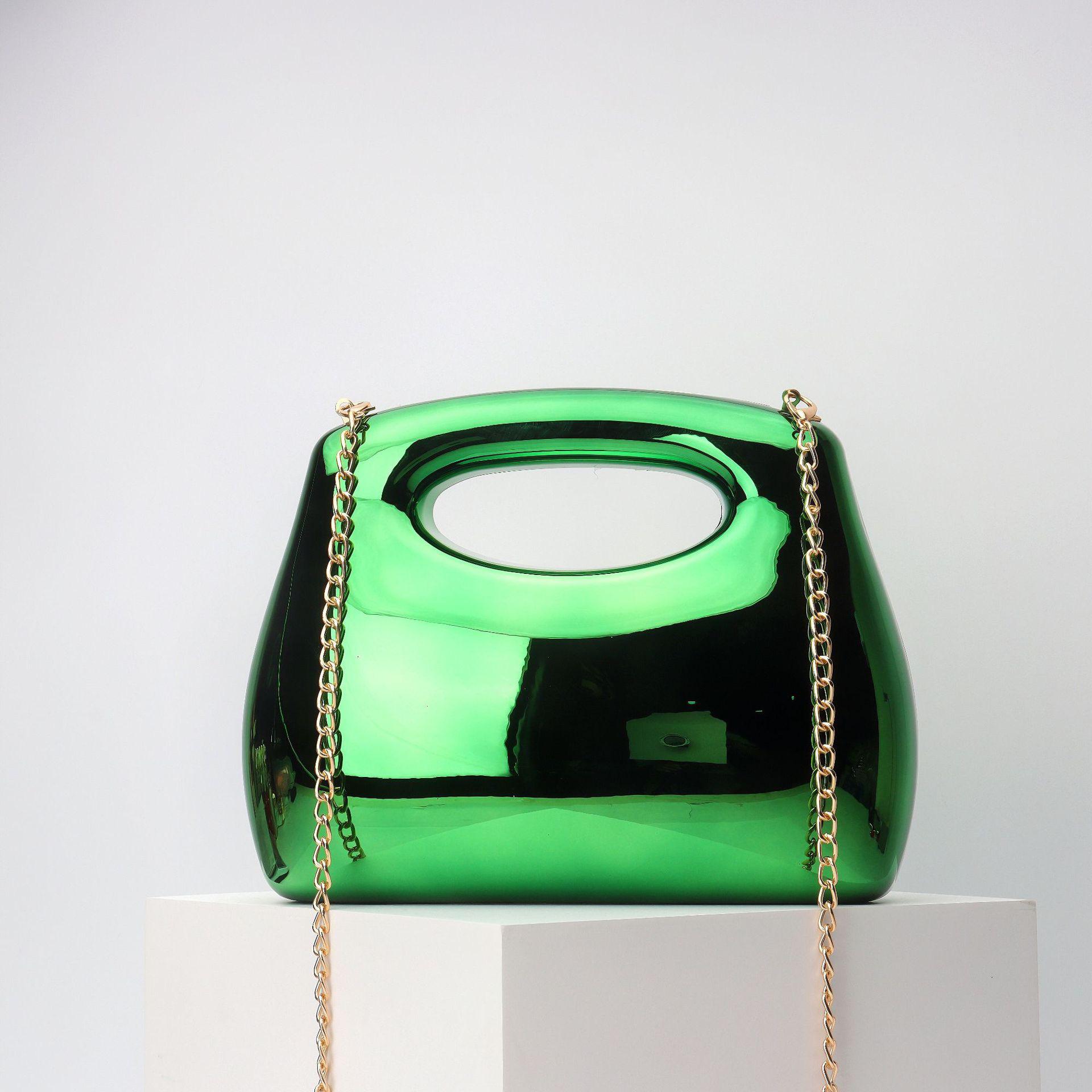 

Летние акриловые клатчи и вечерние сумки 2024 года для женщин — африканский, европейский и американский стили зелёный