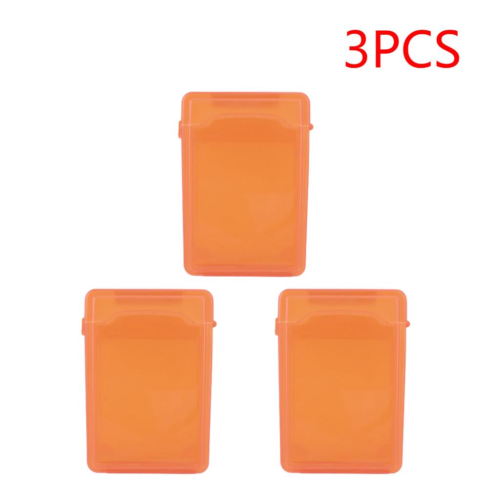 3.5 Inch IDE SATA HDD 3pcs Caddy Case Dustproof Plastic Portable Protection Hard Disk Shockproof HDD Hard Drive Case Multi Color