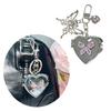 Vintage Style Butterfly Heart Keychain Lightweight Butterfly Heart Keychain With Vintage Appeal for Bags Keys Backpacks