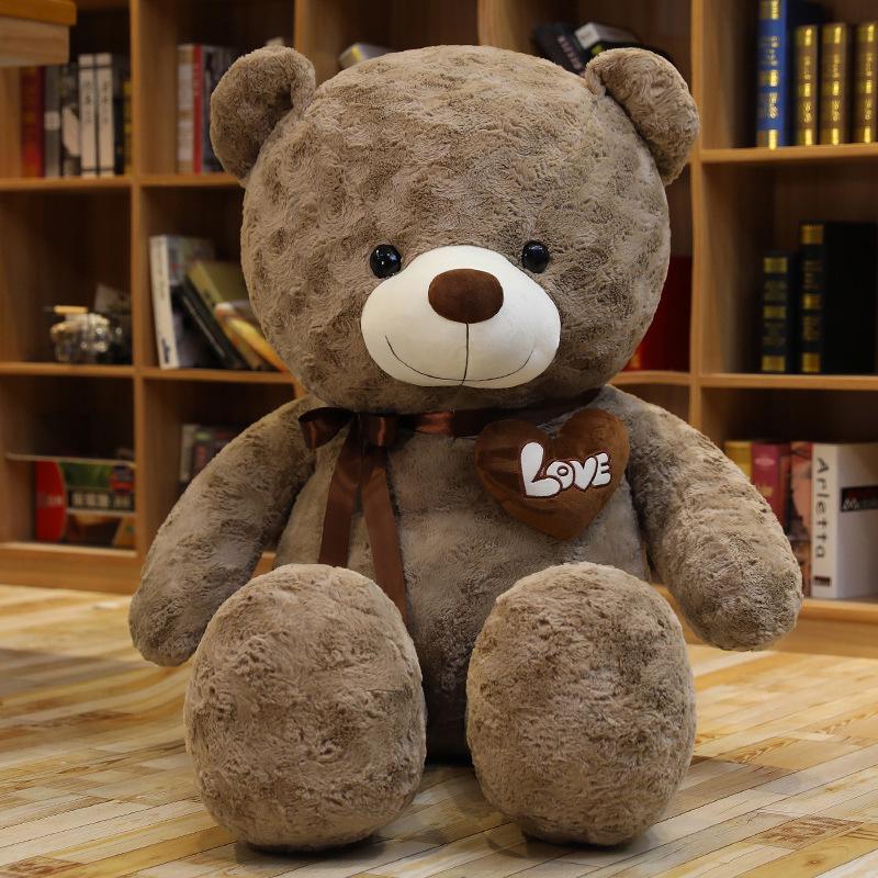 Large Rose Teddy Bear Hugging Doll Plush Toy - Big Panda Cushion