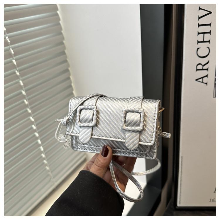 Sommer neue modische große Kapazität einfarbig lässig gestreift Gürtel dekorative Schulter Messenger kleine quadratische Tasche