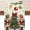 Christmas decoration table runner printed dining table cloth festive party Christmas tree tablecloth