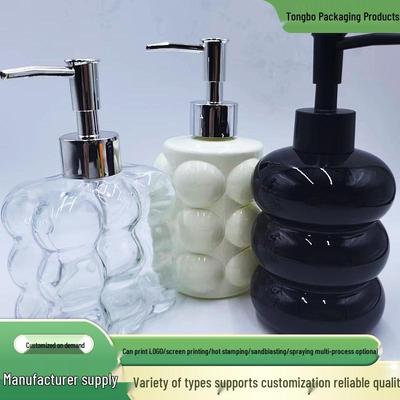 Elegant Black Foaming Glass Dispenser for Soap, Shampoo, or Shower Gel