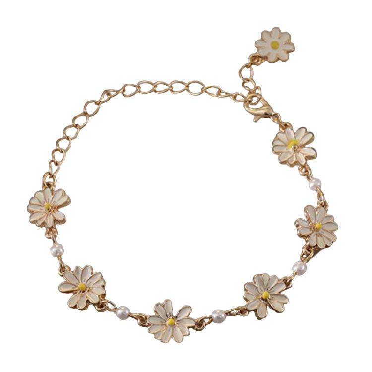 

Модний браслет на тему ромашок Сучасний стиль Браслет Підвіска Намисто Текстура сплаву Підходить для різних випадків