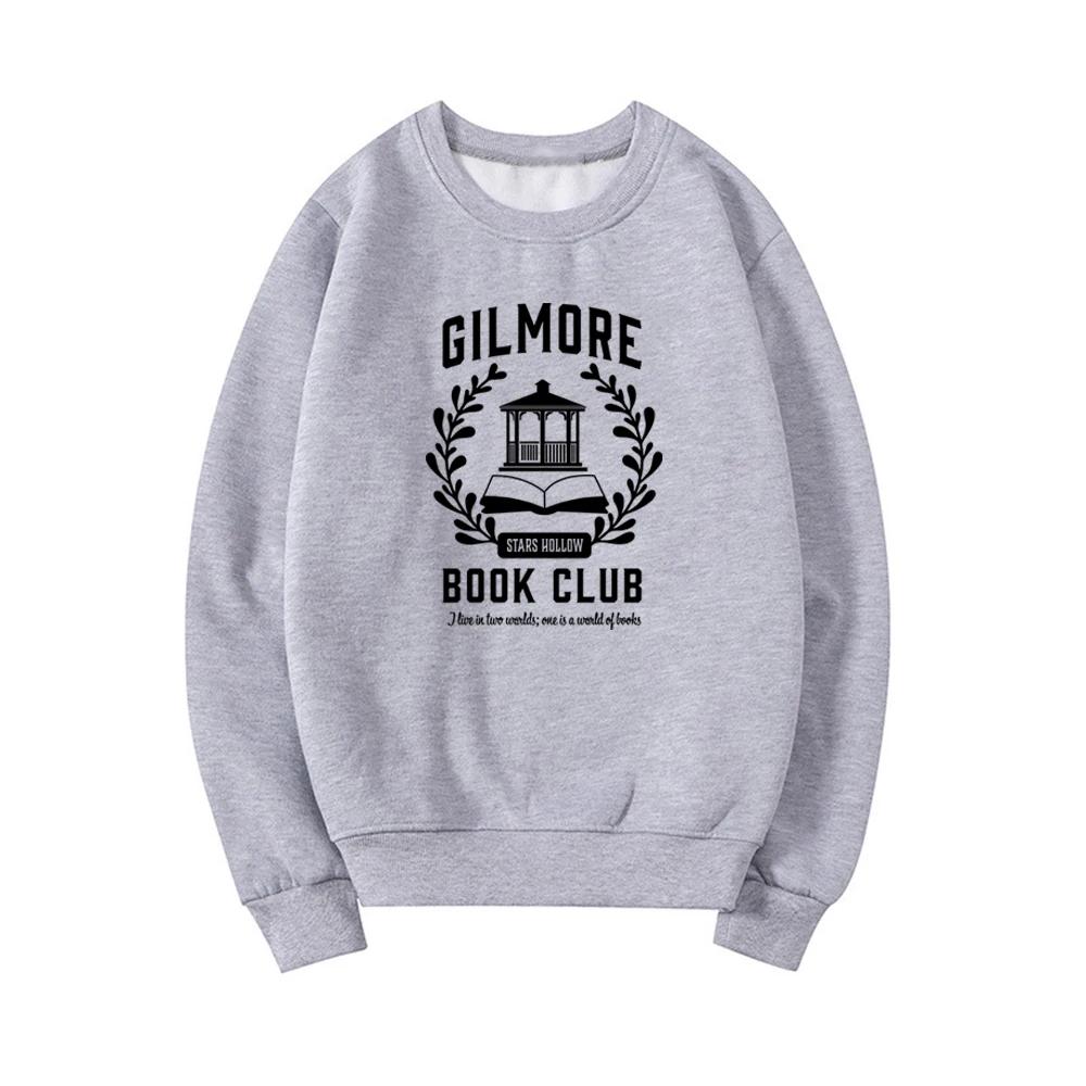 Book Club Crewneck Sweatshirt Gilmore Sweatshirts Women Graphic Hoodies Stars Hollow Hoodie Pullovers Tv Show Fans Clothes S серый 1490₽