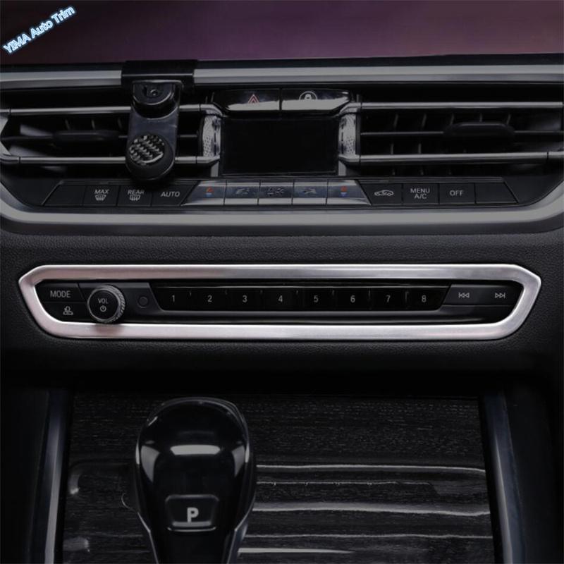 Stainless Steel Car Center Console Buttons Decorative Sequ Cover Trim Fit For BMW 3 Series G20 Accessories
