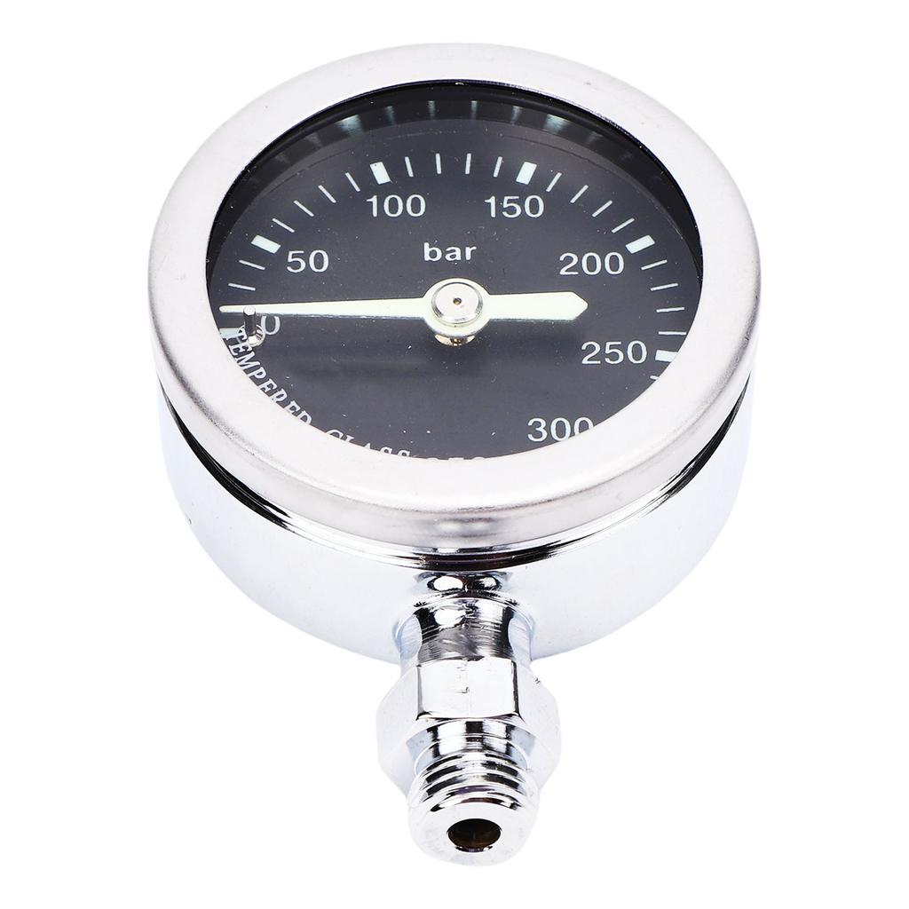 Diving Pressure Gauge Metal Accurate Luminous Night Glow Scuba Diving Pressure Gauge for BCD Underwater Diving Black