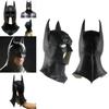 Ultimat Batman Helmask med Huva För Vuxen Cosplay The Dark Knight Rises Halloween Rekvisita