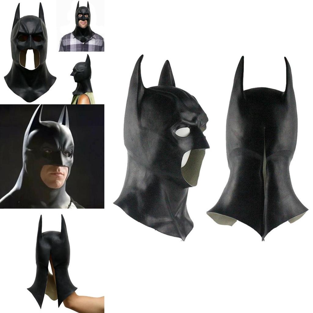 Ultimat Batman Helmask med Huva För Vuxen Cosplay The Dark Knight Rises Halloween Rekvisita