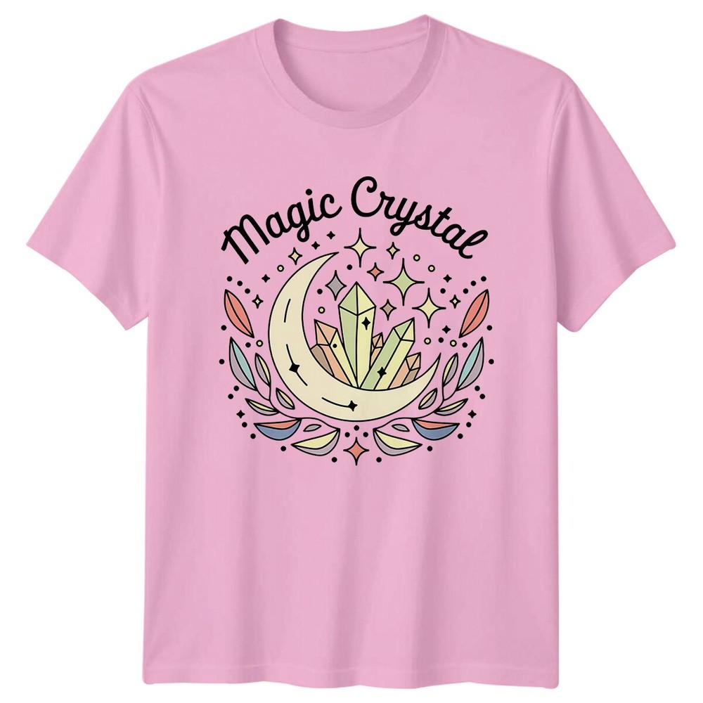 Magic Crystal Moon Boho Celestial Graphic TShirt Mystical Tee