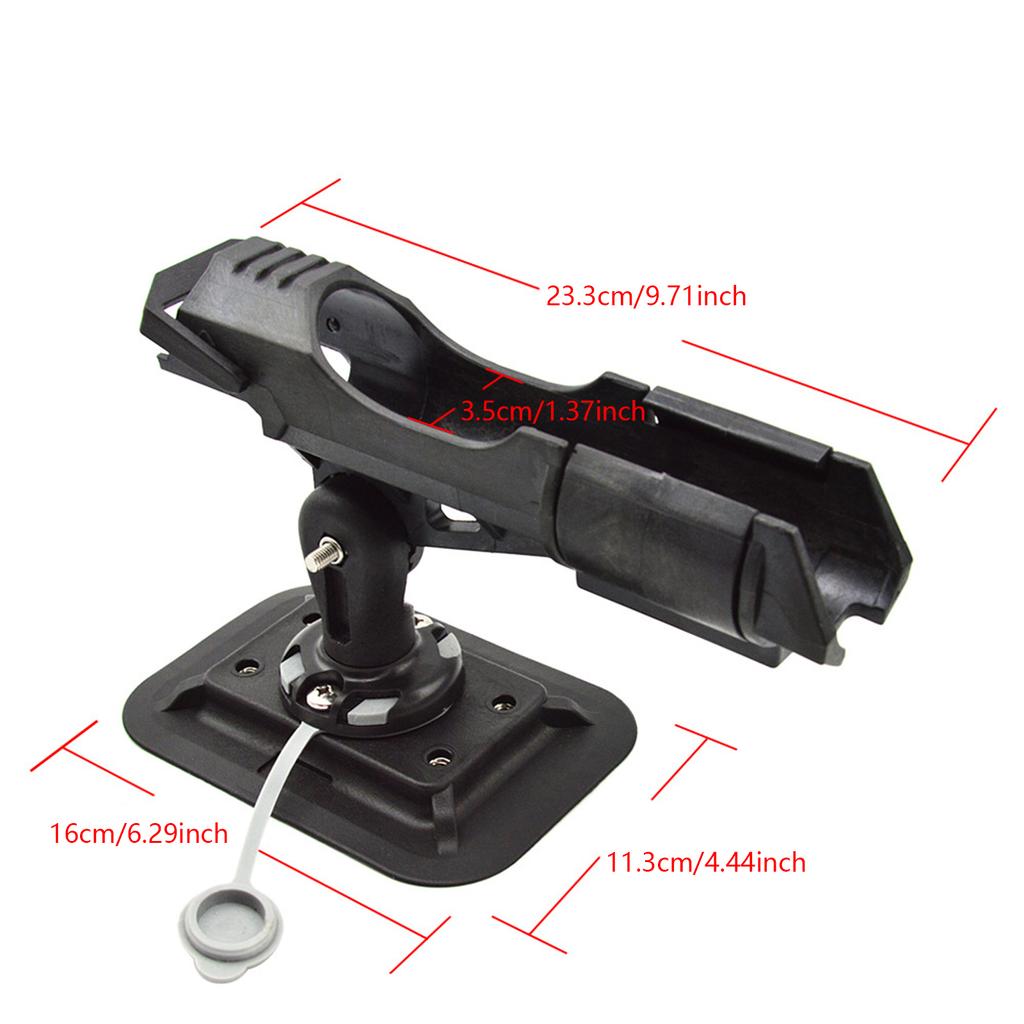 Universal Rod Mount Stand Bracket Fishing Rod Holder for Inflatable Kayak Boats 360 Degree Adjustment Rod Holder