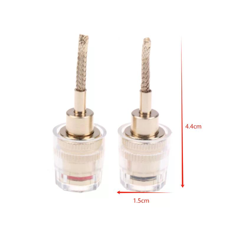 2/4Pcs 4MM Banana Female To 2MM Pin Connector HIFI Cable Adapter Plug Braided Copper Wire Socket